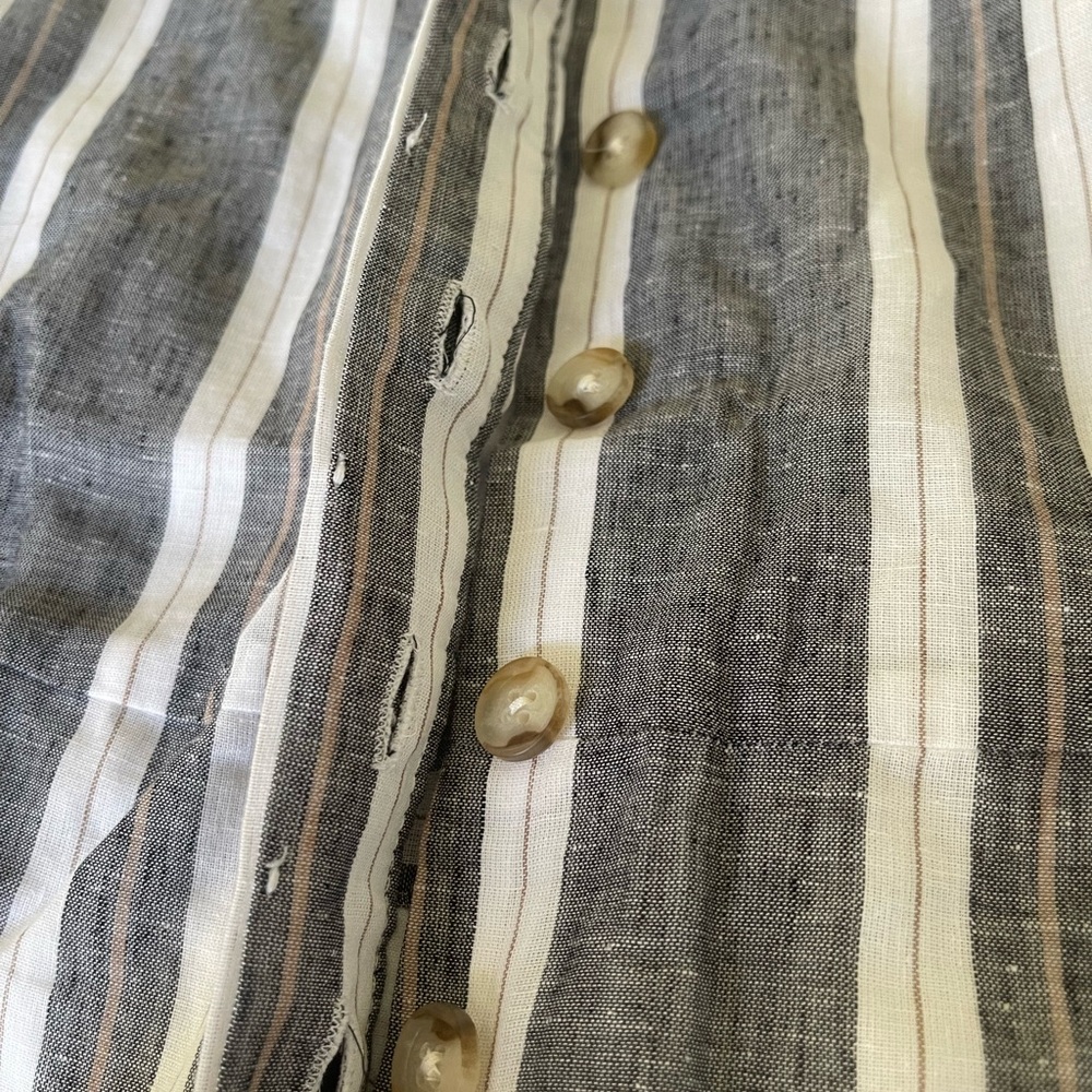 Banana Republic Gray and White Wrap Romper - Picture 3 of 7